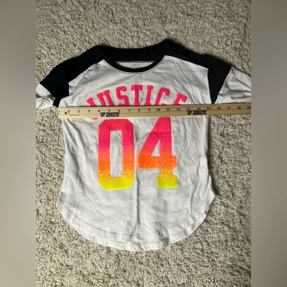 Size 8 Justice Active Kids Long Sleeve Shirt - Picture 4 of 6